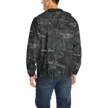 Load image into Gallery viewer, Painted Skulls Glowing All Over Print Quilted Windbreaker for Men (Model H35)