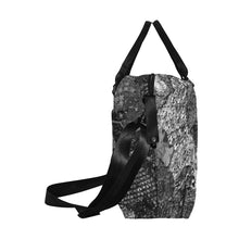 Load image into Gallery viewer, Cresent Paisley Black and White Large Capacity Duffle Bag (Model 1715)