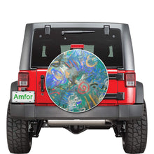 Load image into Gallery viewer, Graffiti Abstract Blue 30 Inch Spare Tire Cover