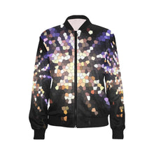 Load image into Gallery viewer, Fireworks Star Mosaic All Over Print Bomber Jacket for Women (Model H36)