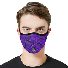 Load image into Gallery viewer, Rose Bouquet Flower Purple Mouth Mask in One Piece (2 Filters Included) (Model M02)