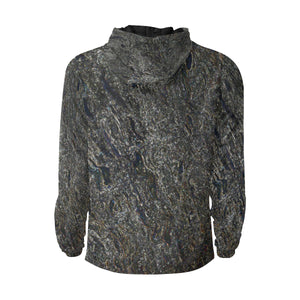 Marbled Abstract Glowing All Over Print Quilted Windbreaker for Men (Model H35)