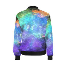 Load image into Gallery viewer, Splash of Color Negative Mosaic All Over Print Bomber Jacket for Women (Model H36)
