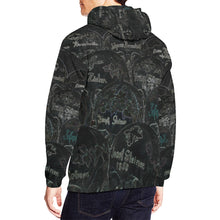 Load image into Gallery viewer, Painted Skulls Glowing All Over Print Hoodie for Men/Large Size (USA Size) (Model H13)