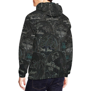 Painted Skulls Glowing All Over Print Hoodie for Men/Large Size (USA Size) (Model H13)