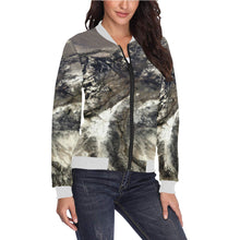 Load image into Gallery viewer, Aerial Ground All Over Print Bomber Jacket for Women (Model H36)