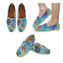Load image into Gallery viewer, Graffiti Abstract Aqua Unisex Classic Canvas Slip-On (Model 1206)