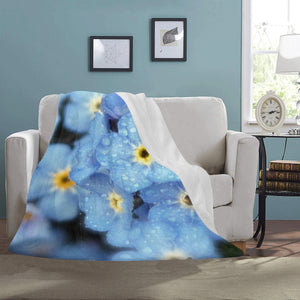 Forget Me Not Flower Ultra-Soft Micro Fleece Blanket 43''x56''