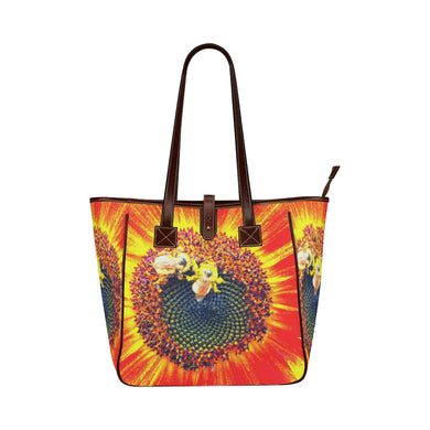 Busy Bee Sunflower Orange Classic Tote Bag (Model 1644)