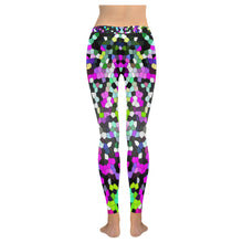 Load image into Gallery viewer, Holiday Paisley Purple Mosaic Low Rise Leggings (Invisible Stitch) (Model L05)