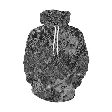 Perfectly Paisley Black and White All Over Print Hoodie for Men/Large Size (USA Size) (Model H13)