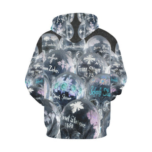 Painted Skulls Negative All Over Print Hoodie for Men/Large Size (USA Size) (Model H13)