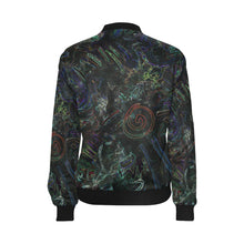 Load image into Gallery viewer, Graffiti Abstract Glowing All Over Print Bomber Jacket for Women (Model H36)