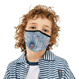 Peacock Feathers Negative Mouth Mask in One Piece (2 Filters Included) (Model M02)