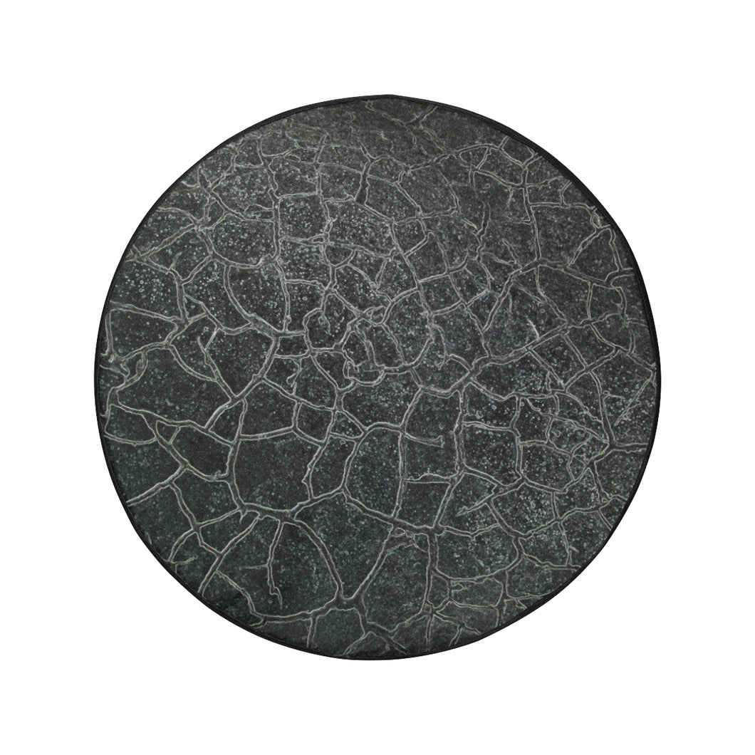 Crackle Black 34 Inch Spare Tire Cover