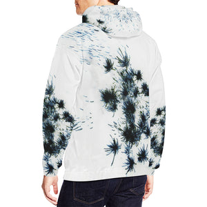 Fireworks Flower Negative All Over Print Hoodie for Men/Large Size (USA Size) (Model H13)