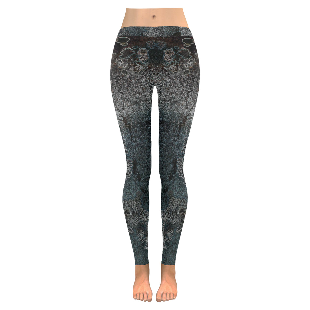 Patches of Moss Glowing Low Rise Leggings (Invisible Stitch) (Model L05)