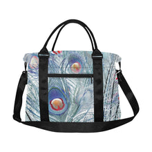 Load image into Gallery viewer, Peacock Feathers Reverse Large Capacity Duffle Bag (Model 1715)