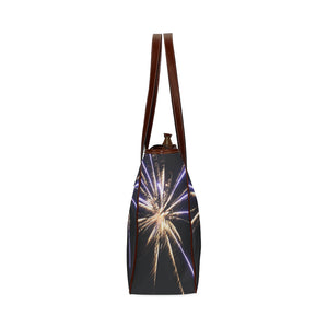 Fireworks Star Yellow Classic Tote Bag (Model 1644)