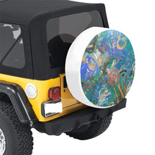 Load image into Gallery viewer, Graffiti Abstract Blue 32 Inch Spare Tire Cover