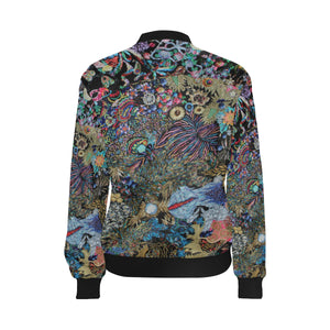 Perfectly Paisley All Over Print Bomber Jacket for Women (Model H36)