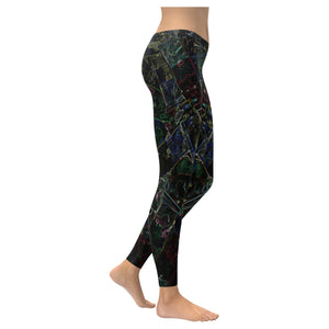 Oil Paints Glowing Low Rise Leggings (Invisible Stitch) (Model L05)