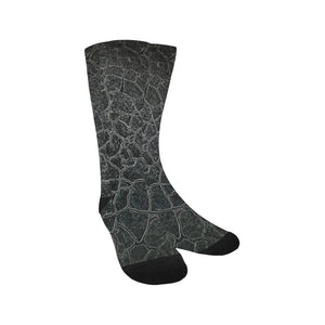 Crackle Black Trouser Socks (For Men)
