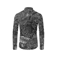 Load image into Gallery viewer, Cresent Paisley Black and White Men&#39;s All Over Print Casual Dress Shirt (Model T61)