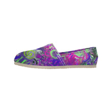 Load image into Gallery viewer, Graffiti Abstract Purple Unisex Classic Canvas Slip-On (Model 1206)