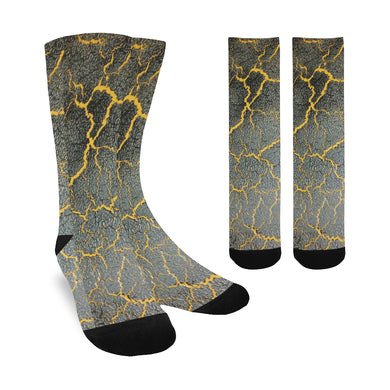 Crackling Yellow Trouser Socks (For Men)