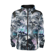 Load image into Gallery viewer, Painted Skulls Negative All Over Print Quilted Windbreaker for Men (Model H35)