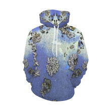 Load image into Gallery viewer, Patches of Moss Blue All Over Print Hoodie for Men/Large Size (USA Size) (Model H13)