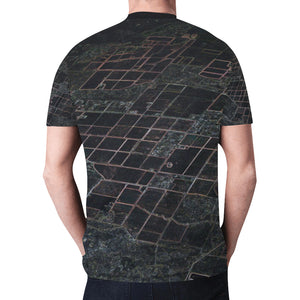 Patchwork Aerial Glowing New All Over Print T-shirt for Men (Model T45)