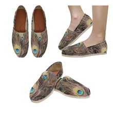 Load image into Gallery viewer, Peacock Feathers Unisex Classic Canvas Slip-On (Model 1206)