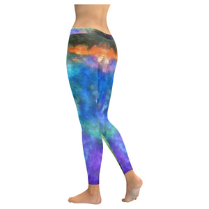 Splash of Color Reverse Low Rise Leggings (Invisible Stitch) (Model L05)
