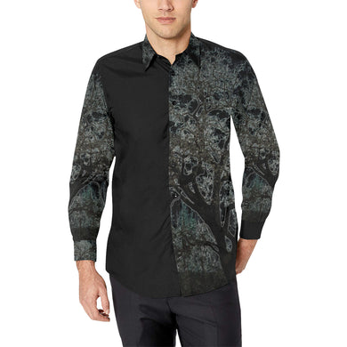 Spooky Tree Glowing Men's All Over Print Casual Dress Shirt (Model T61)
