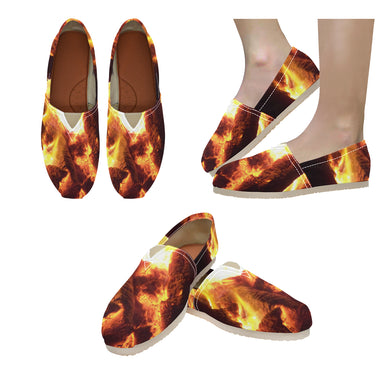 Sea of Flames Unisex Classic Canvas Slip-On (Model 1206)