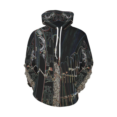 Surfboards Glowing All Over Print Hoodie for Men/Large Size (USA Size) (Model H13)