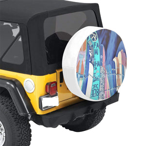 Surfboards Blue 30 Inch Spare Tire Cover