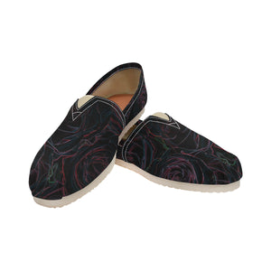 Rose Bouquet Flower Glowing Unisex Classic Canvas Slip-On (Model 1206)