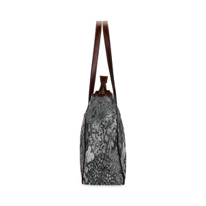 Holiday Paisley Black and White Classic Tote Bag (Model 1644)