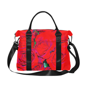 Rose Bouquet Flower Red Large Capacity Duffle Bag (Model 1715)