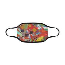 Load image into Gallery viewer, Abstract Squares Mouth Mask in One Piece (2 Filters Included) (Model M02)