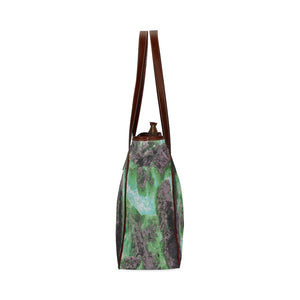 Molten Flames Green Classic Tote Bag (Model 1644)