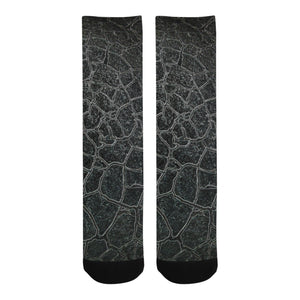 Crackle Black Trouser Socks (For Men)