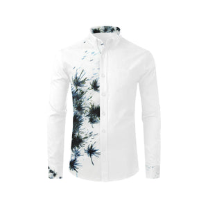 Fireworks Flower Negative Men's All Over Print Casual Dress Shirt (Model T61)