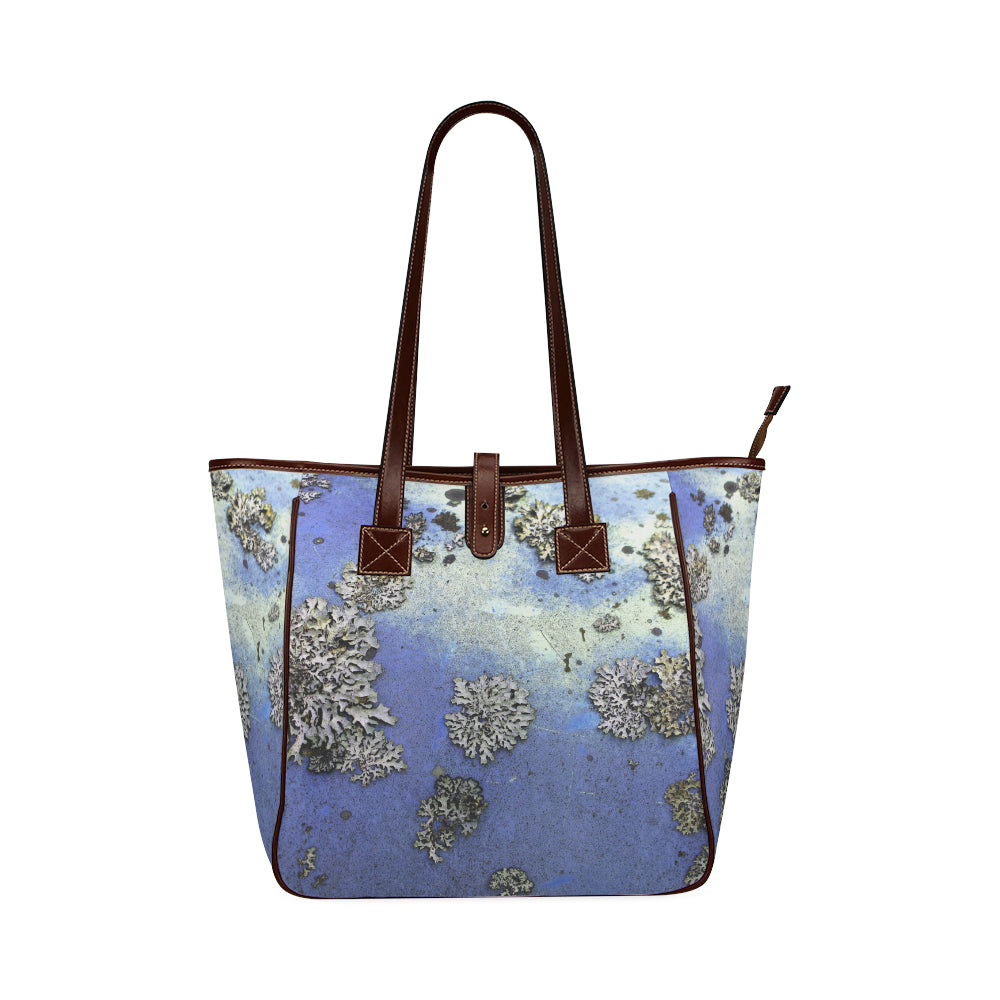Patches of Moss Blue Classic Tote Bag (Model 1644)