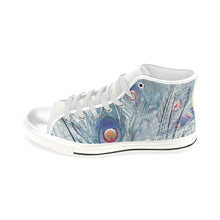 Load image into Gallery viewer, Peacock Feathers Negative Men’s Classic High Top Canvas Shoes (Model 017)