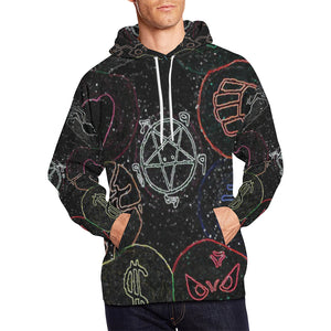 Dante's Inferno Glowing All Over Print Hoodie for Men/Large Size (USA Size) (Model H13)
