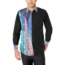 Load image into Gallery viewer, Surfboards Blue Men&#39;s All Over Print Casual Dress Shirt (Model T61)